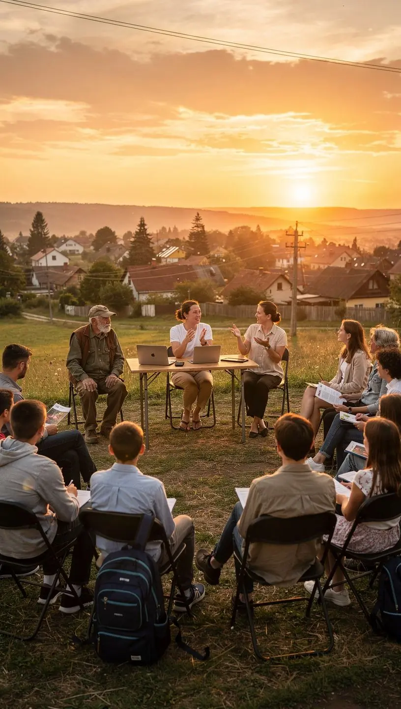 Mâini care țin o hartă a unei comunități locale, simbolizând identificarea provocărilor și soluțiilor specifice zonei.